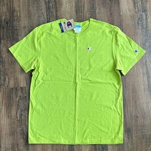 Champion Men's Bright Green Short Sleeve Tee
